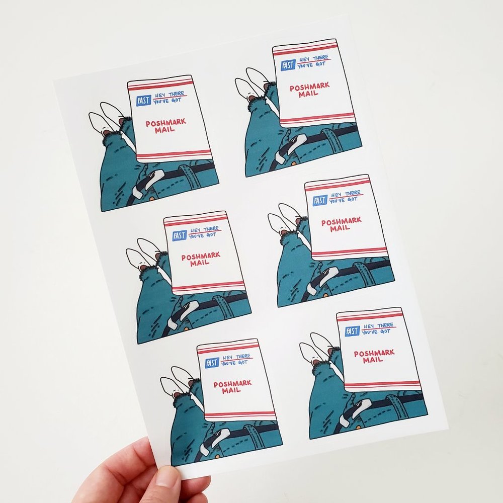 LB016 STICKERS Custom Poshmark Stickers Peronalizable Shipping Supplies for you - Picture 5 of 7